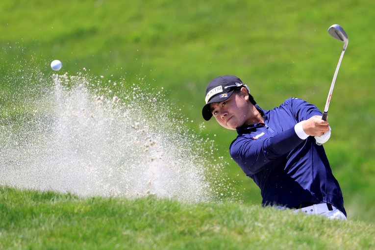 笹生優花のバンカーショット　©︎Getty Images