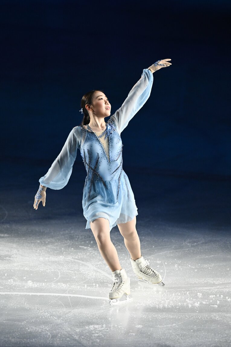 今年4月上旬、スターズ・オン・アイス大坂公演で演技を披露する紀平　©Asami Enomoto