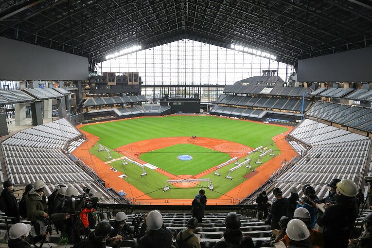 11月3日に報道公開された「エスコンフィールド北海道」　©JIJI PRESS