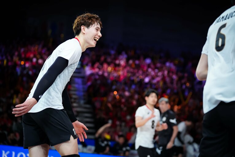 高橋藍（VNLイラン戦）©︎Volleyball Wrold