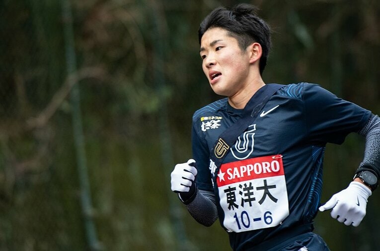 東洋大・九嶋恵舜 ／ photograph by Nanae Suzuki