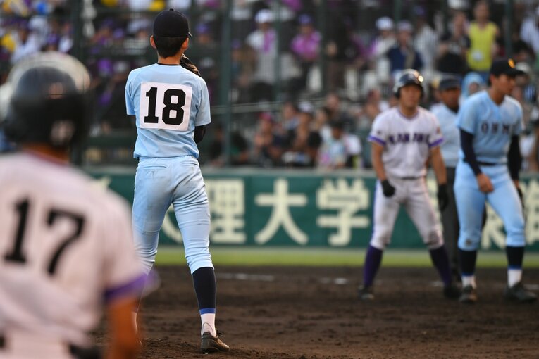 近江・林優樹（2年）2018年夏の甲子園・準々決勝 近江vs金足農業　©︎Hideki Sugiyama