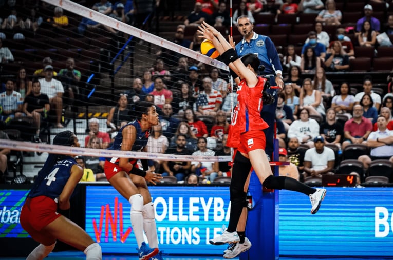 ネーションズリーグ予選ラウンド・ドミニカ共和国戦　©︎FIVB