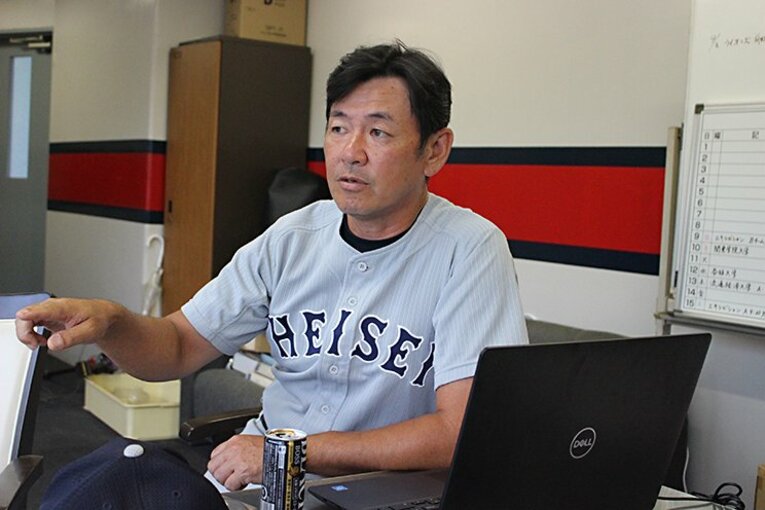 OBである牧田の話をしながら、その指導法を語った大島監督 ©︎Yu Takagi