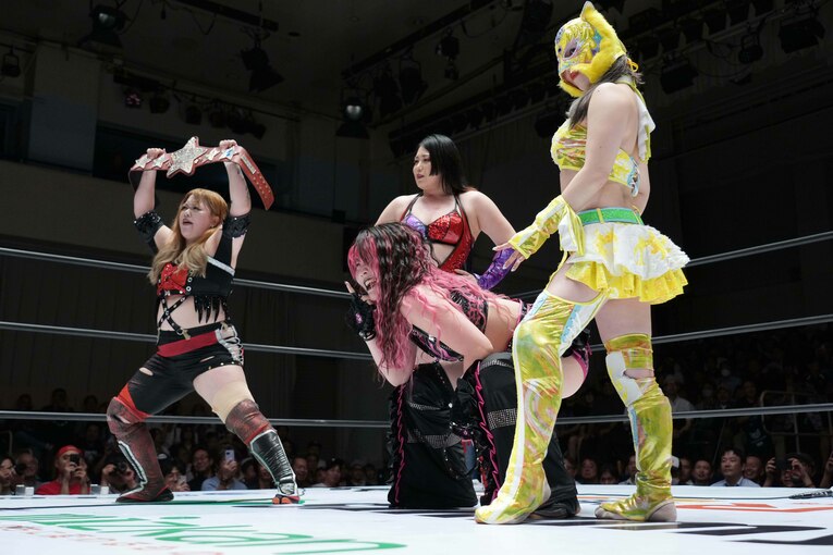 鈴季すず、舞華、吏南、スターライトキッドが準決勝にコマを進めた。8月18日、後楽園ホール　©Essei Hara