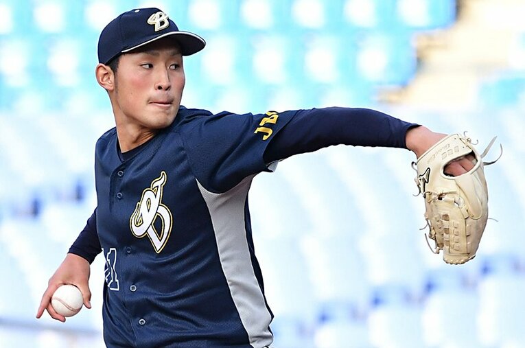 阪神3位指名の佐藤蓮（上武大）。11月11日の対創価大、2番手で登板したが……