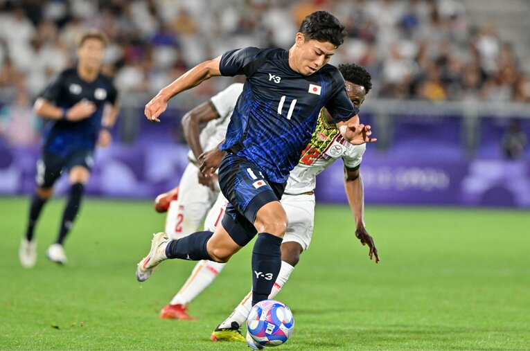 決勝ゴールの起点となった細谷の突破　©Takuya Nakachi/JMPA