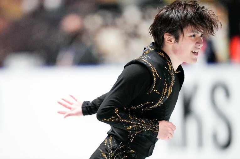 NHK杯にて優勝を果たした宇野昌磨のフリーでの表情 ／ photograph by Aasami Enomoto