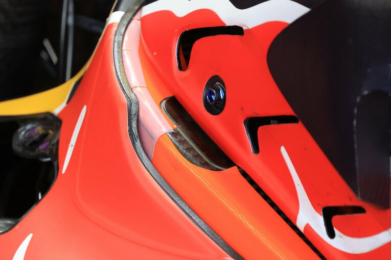 サンマリノGP後に行われたミサノテストで垣間見えたKTMのカーボンフレーム　©Satoshi Endo