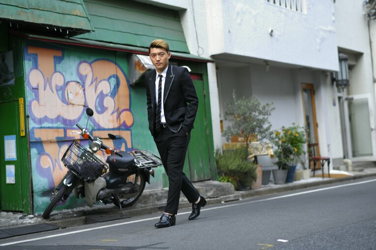 数年前にNumberに登場した際の堂安　©Takuya Sugiyama