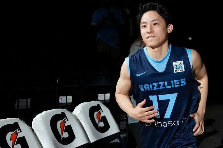 NBAメンフィス・グリズリーズと2ウェイ契約を結んだ河村勇輝（23歳）。現地23日の開幕ロースターに名を連ねた ／ photograph by USA TODAY Network/AFLO