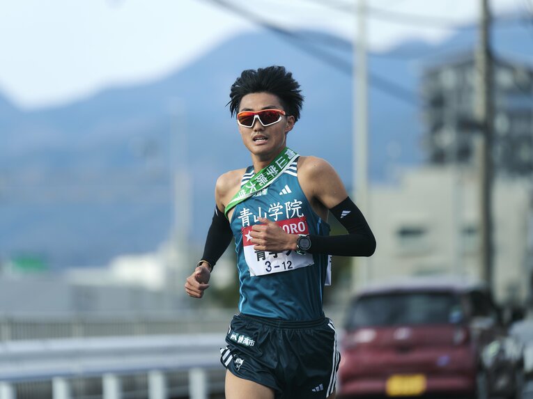 4年生にして初の箱根路となった復路の7区を区間3位で走り切った山内　©Yuki Suenaga