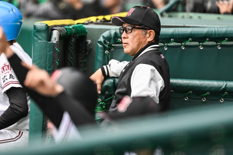 今春センバツでチームをベスト4に導いた広陵・中井哲之監督　©Nanae Suzuki
