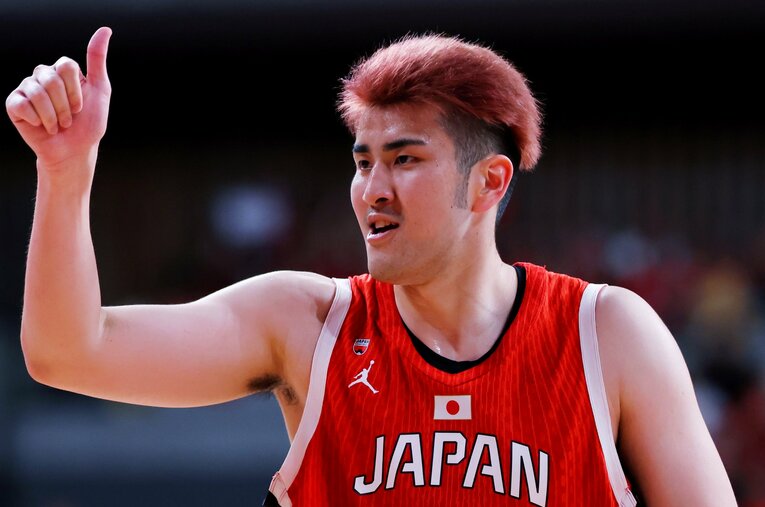 パリ五輪のバスケ日本代表12人から漏れた川真田。チームのムードメーカーでもあっただけに、ファンも肩を落とした ／ photograph by AFLO