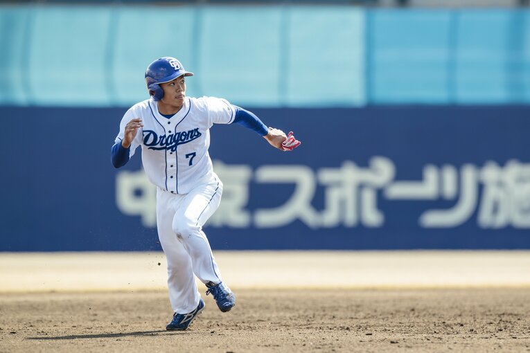 2019年3月、1年目の根尾　©Kiichi Matsumoto