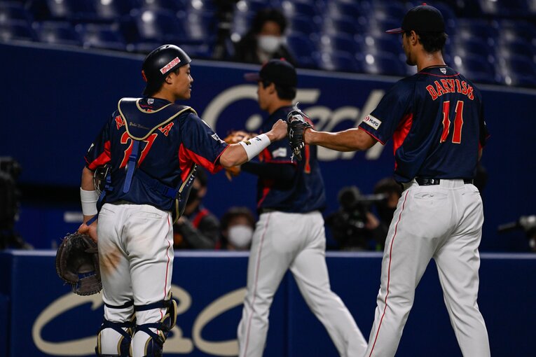 ダルビッシュとバッテリーを組んだ中村　©︎Nanae Suzuki