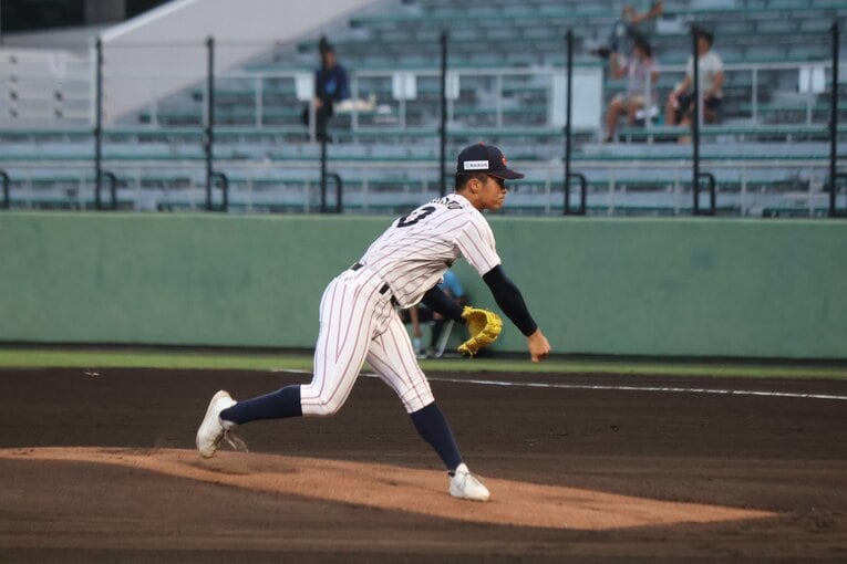 初登板となった南アフリカ戦は5回無失点と好投　©SANKEI SHIMBUN