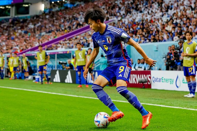 カタールW杯で日本の切り札として活躍した三笘薫。クロアチア戦でも64分から起用されたが、得点に絡むことはできなかった ／ photograph by Kiichi Matsumoto/JMPA