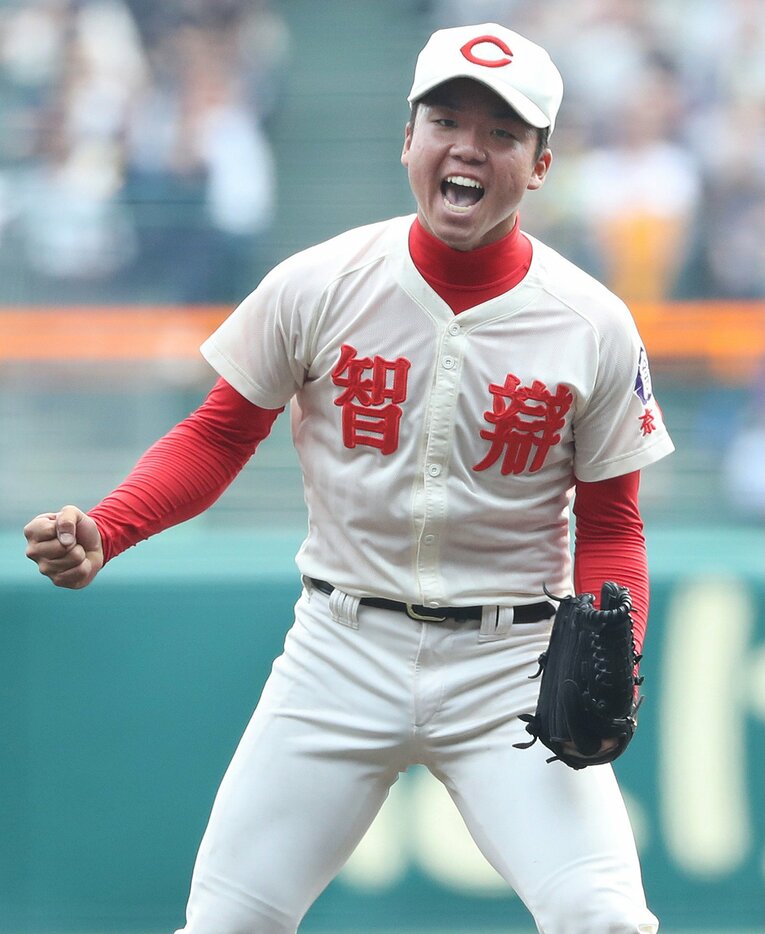 智弁学園でセンバツ優勝投手となった村上頌樹　©︎JIJI PRESS