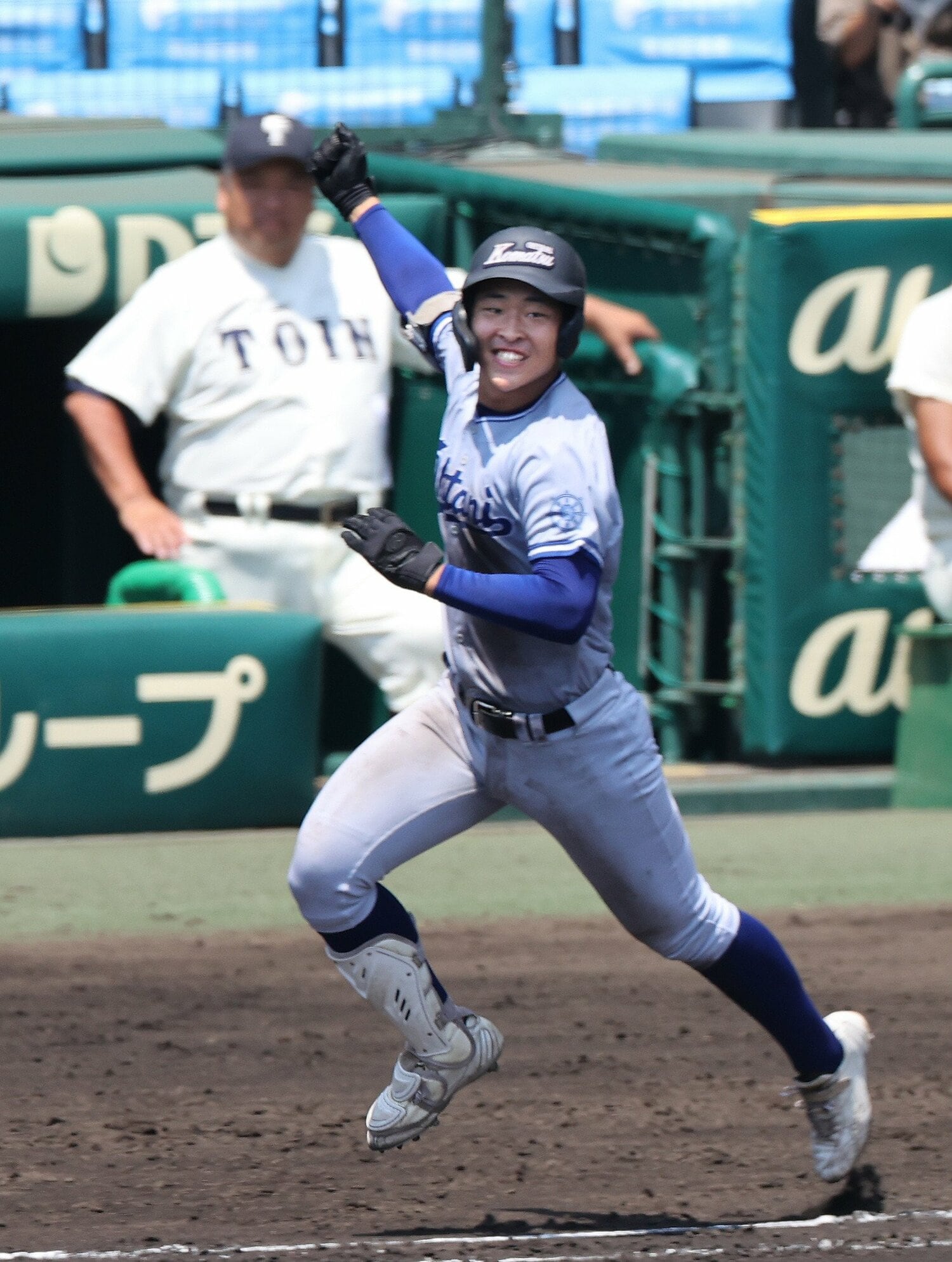 7回に2点目となるタイムリーを放った3番打者の田西称　©JIJI PRESS