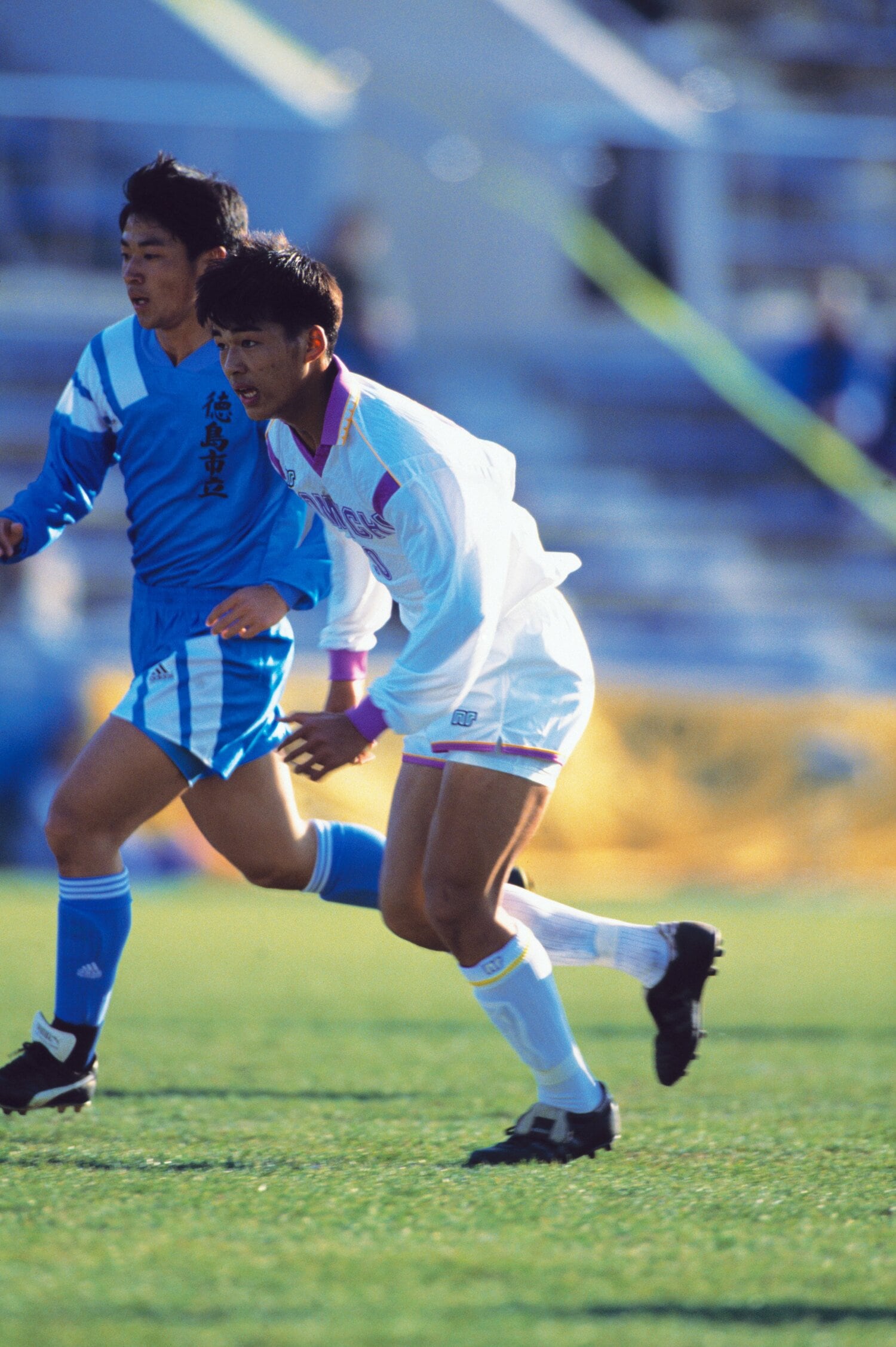 高校サッカー選手権に出場した富山第一高校の柳沢敦（1996年1月）©︎Katsuro Okazawa/AFLO