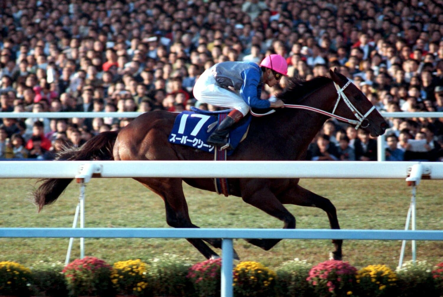 1988年、菊花賞を制した武豊とスーパークリーク ©Sankei Shinbun