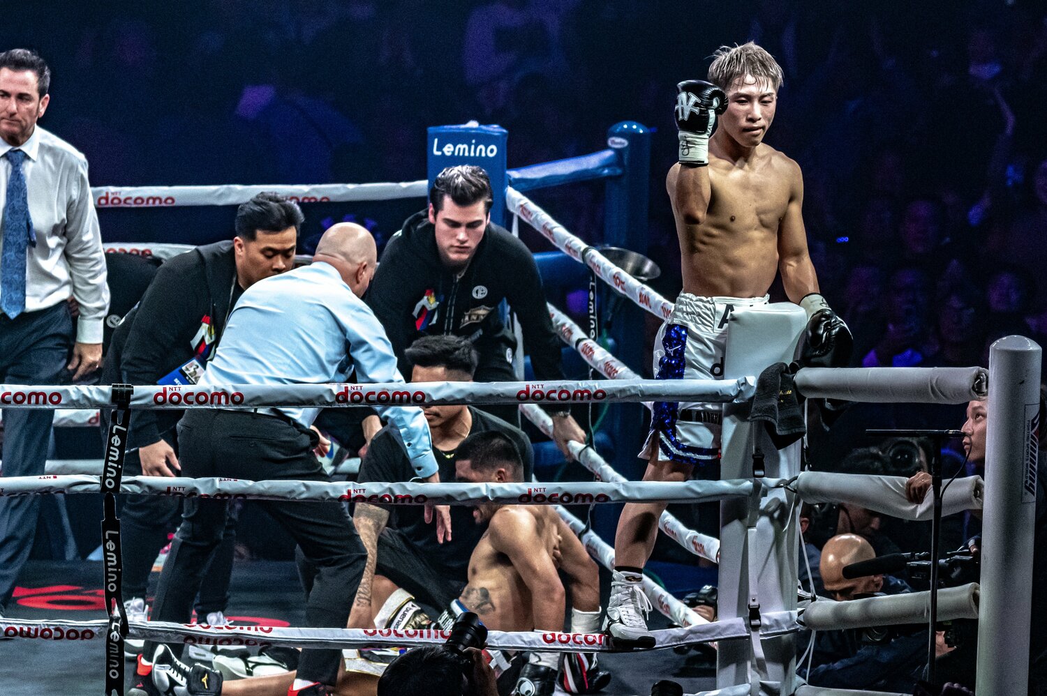 タパレスに10回KO勝利をおさめ、2階級目の4団体統一を果たした井上尚弥　©︎Takuya Sugiyama