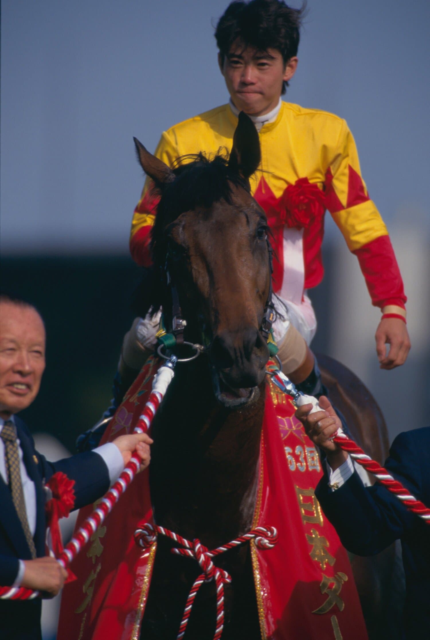 第63回日本ダービーを制したフサイチコンコルドと藤田伸二（1996年）©︎Keiji Ishikawa