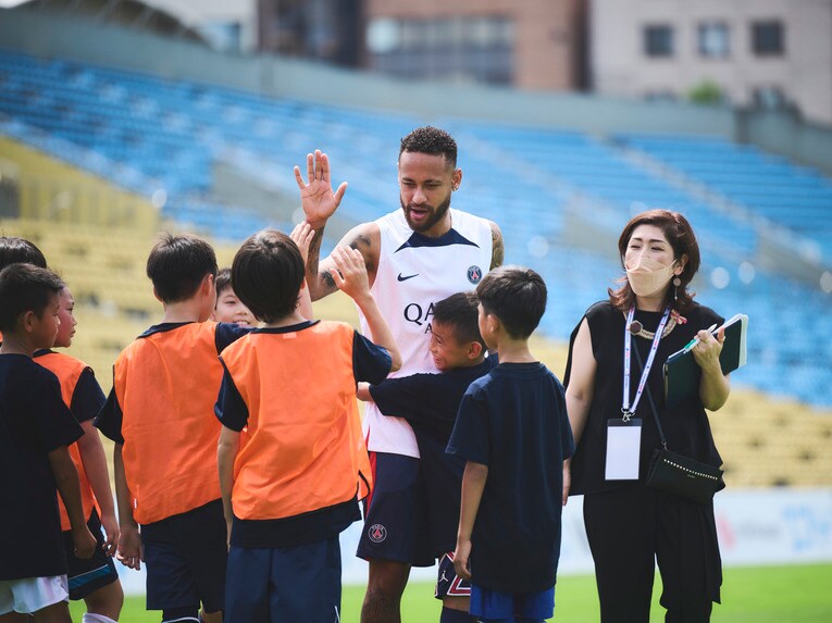 18日、キッズサッカークリニック　©Yuki Suenaga