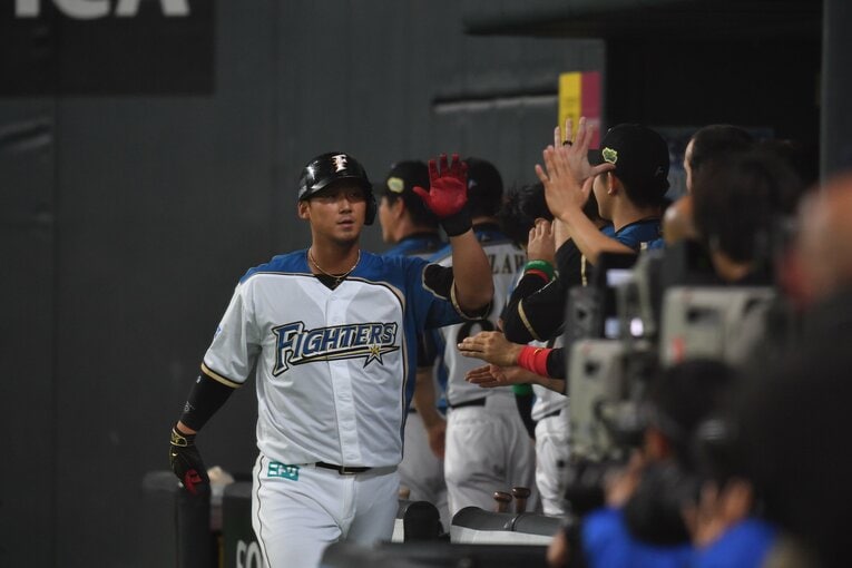 中田翔（2016年10年ぶりの日本一）　©︎Hideki Sugiyama