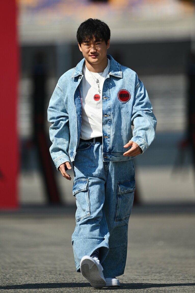 今季序盤2戦にRBで出走し、明るい表情を見せることが多かった角田　©Getty Images / Red Bull Content Pool