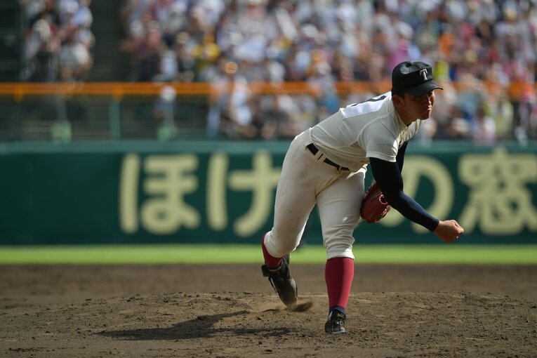 高校3年時の夏の甲子園での柿木。圧倒的な強さで春夏連覇を達成するなど、まさに大阪桐蔭の最強世代だった　©︎Hideki Sugiyama