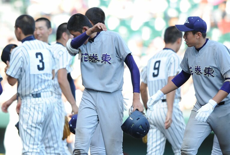 高2の夏、甲子園の初戦で帝京に敗れて　©JIJI PRESS