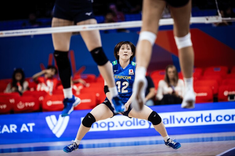 福留慧美（VNLドイツ戦）©︎Volleyball World