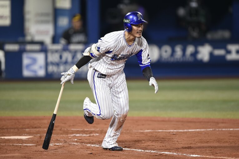 DeNA時代の梶谷（2017年撮影） ©Hideki Sugiyama