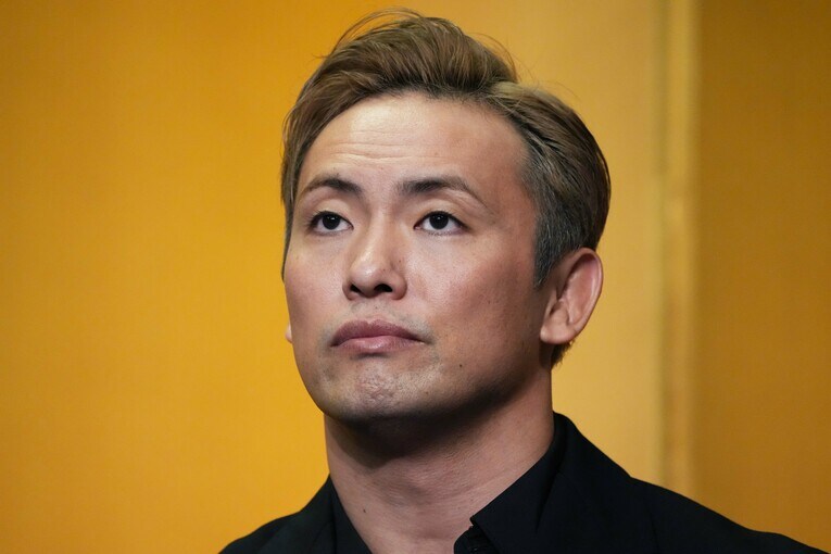 オカダ・カズチカ。11月9日、グランドプリンスホテル新高輪　©Essei Hara