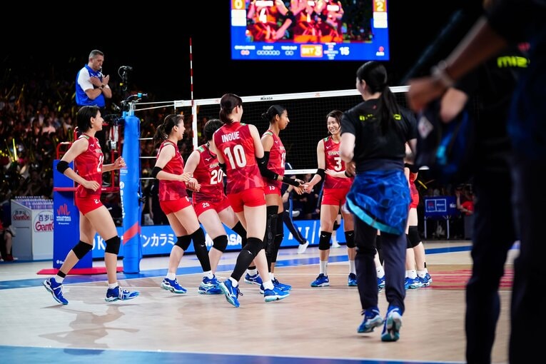 VNL韓国戦　©︎Volleyball World
