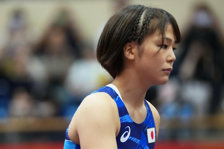 アジア大会準決勝で約9年ぶりの敗戦を喫した22歳の藤波朱理。連勝記録は「155」でストップした　©Etsuo Hara/Getty Images