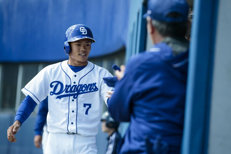 2019年3月、1年目の根尾　©Kiichi Matsumoto