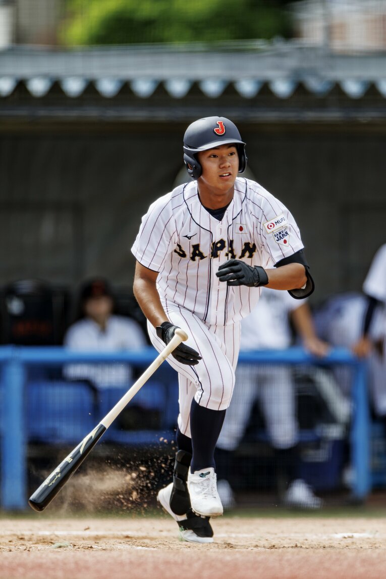 U18日本代表でも4番に座った森田のフルスイング　©Hideki Sugiyama