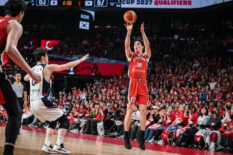 FIBAワールドカップ予選 vs韓国（2026年3月1日）©︎FIBA