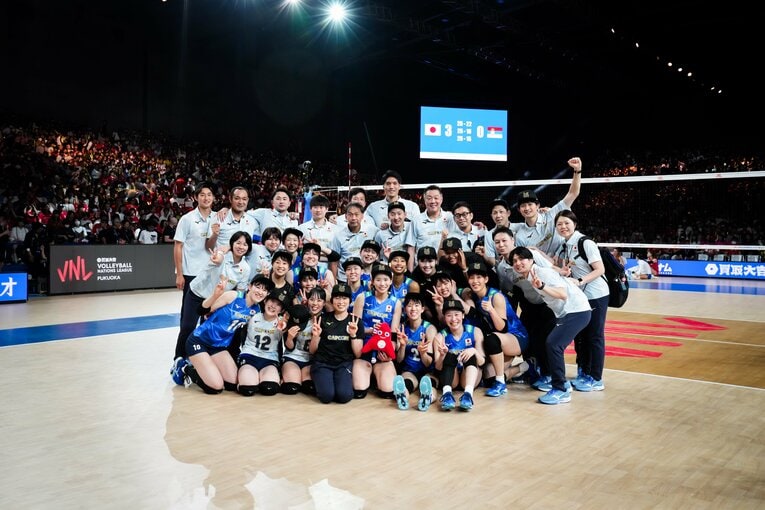 VNLセルビア戦　©︎Volleyball World