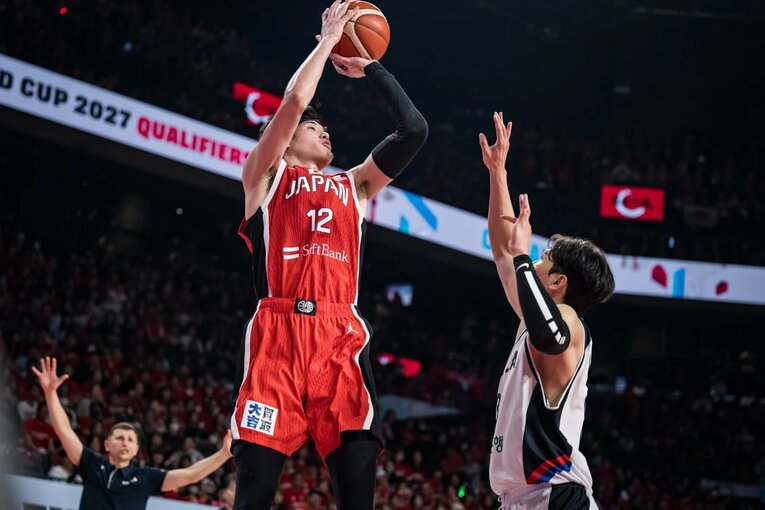 FIBAワールドカップ予選 vs韓国（2026年3月1日）©︎FIBA