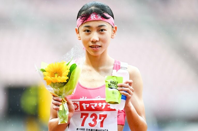 6月の日本選手権では初出場で初優勝を達成した久保。決勝ではクレバーなレース運びも見せた　©Asami Enomoto