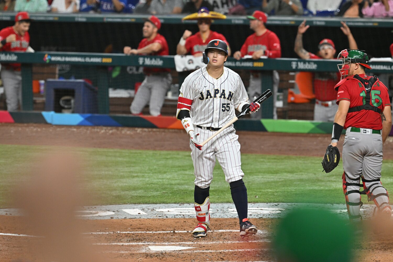 メキシコ戦もあの劇的打まで3三振。悔しい表情を浮かべていた　©Naoya Sanuki