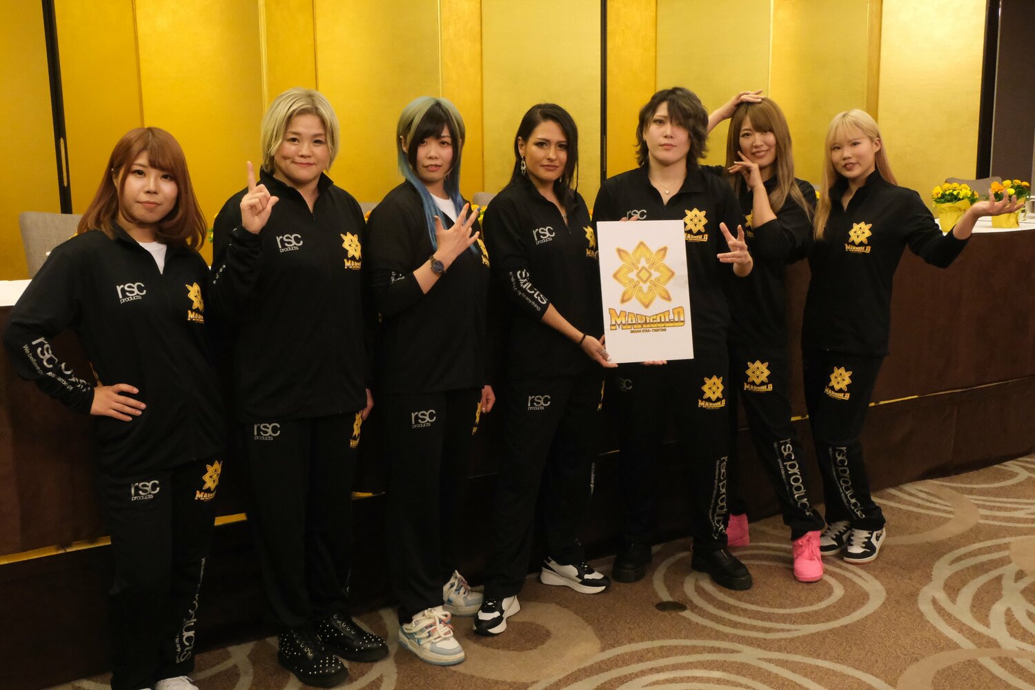 旗揚げ発表会見に登場した選手たち　©Norihiro Hashimoto