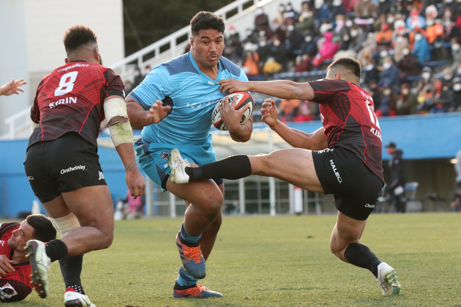 途中出場となったイーグルス戦でも、対戦相手を吹っ飛ばすスペシャルなランが光った　©︎Nobuhiko Otomo