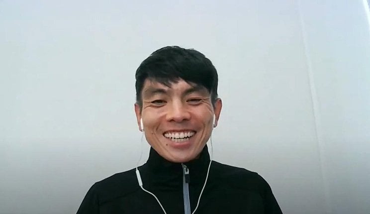 笑顔で取材に応える初代「山の神」今井正人選手