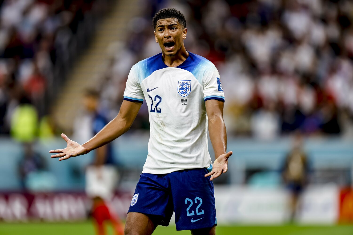 W杯で鮮烈な印象を残したベリンガム。ドルトムントの“獲得→売却サイクル”の真っただ中にいると言えよう ©Kiichi Matsumoto/JMPA