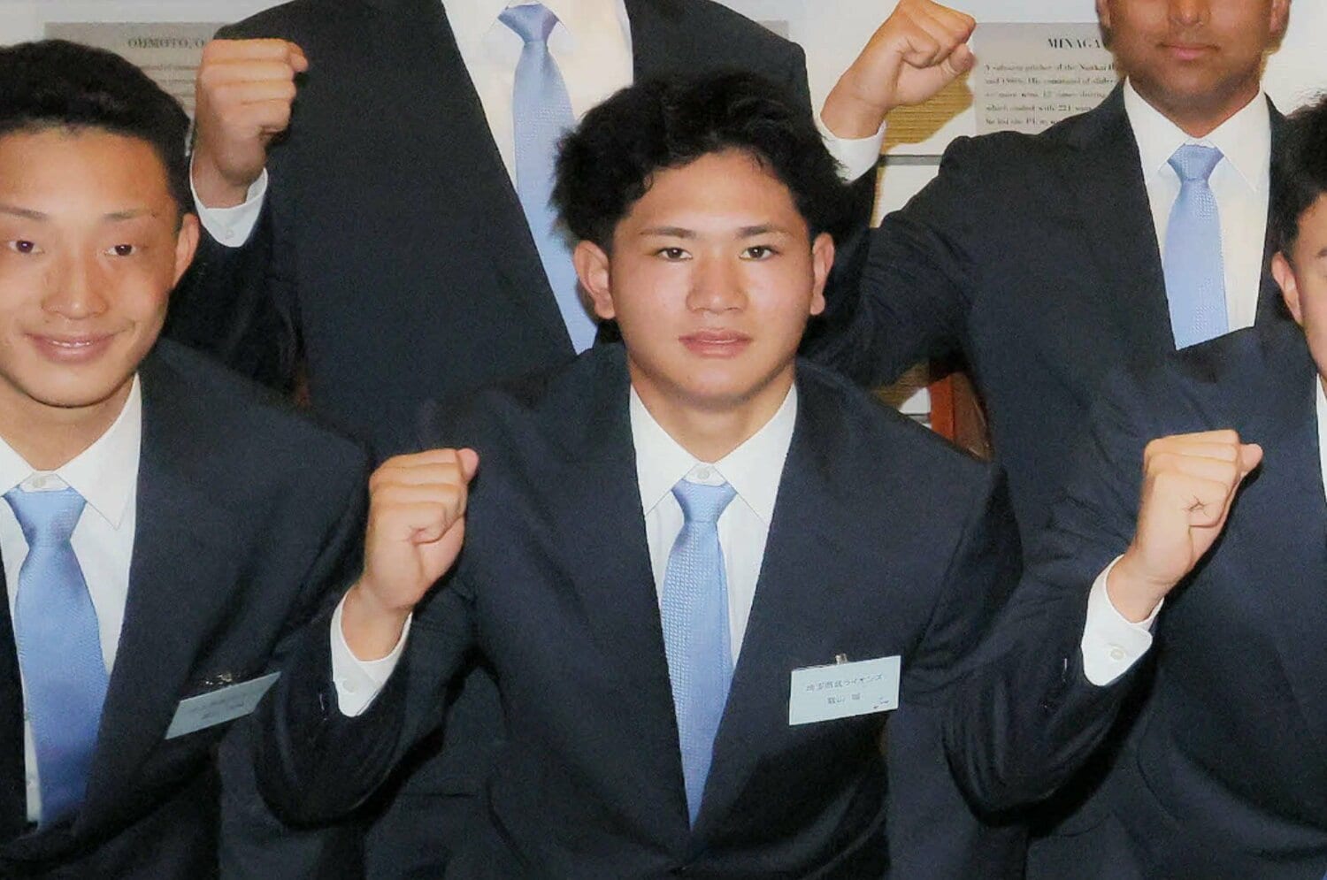 昨年のドラフトで西武から6位指名を受けた龍山　©JIJI PRESS